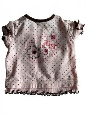 Koala Kids Light Pink Floral Polka Dot Baby Shirt